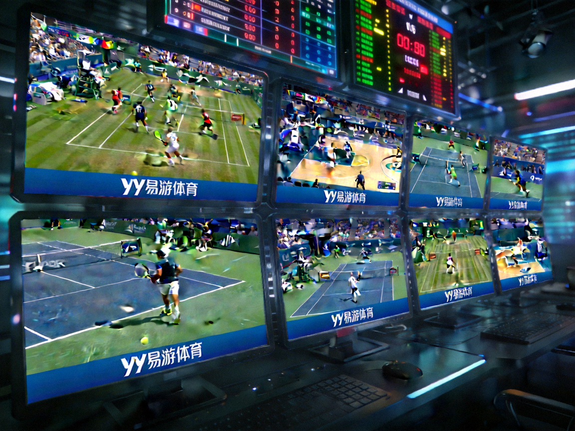 yy易游体育赛场窗口直播中心，显示多路高清赛事直播画面